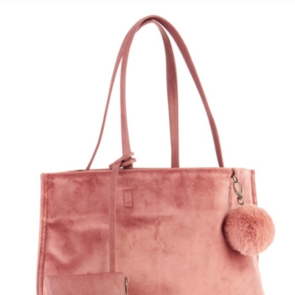 Mauve Velvet Tote - Picture 2 of 5